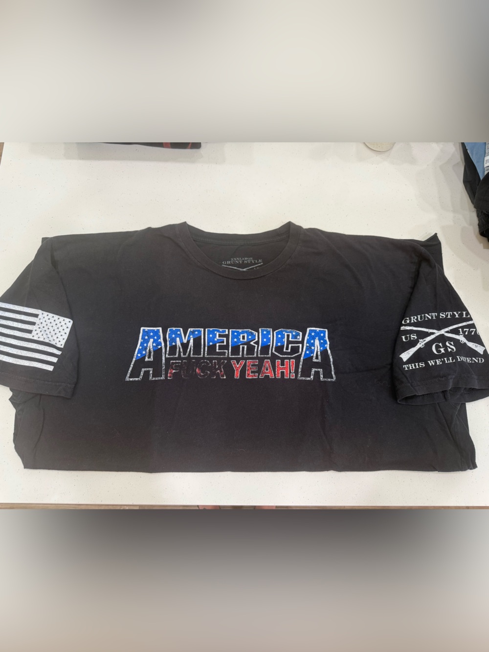 Grunt Style Black "America F*** Yeah!" Short Sleeve Tee